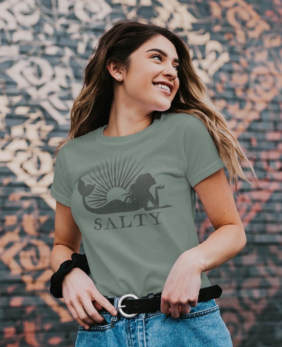 Indian Seafarers Tee Shirt Homme Noel Salty Mermaid T Shirt, Lets