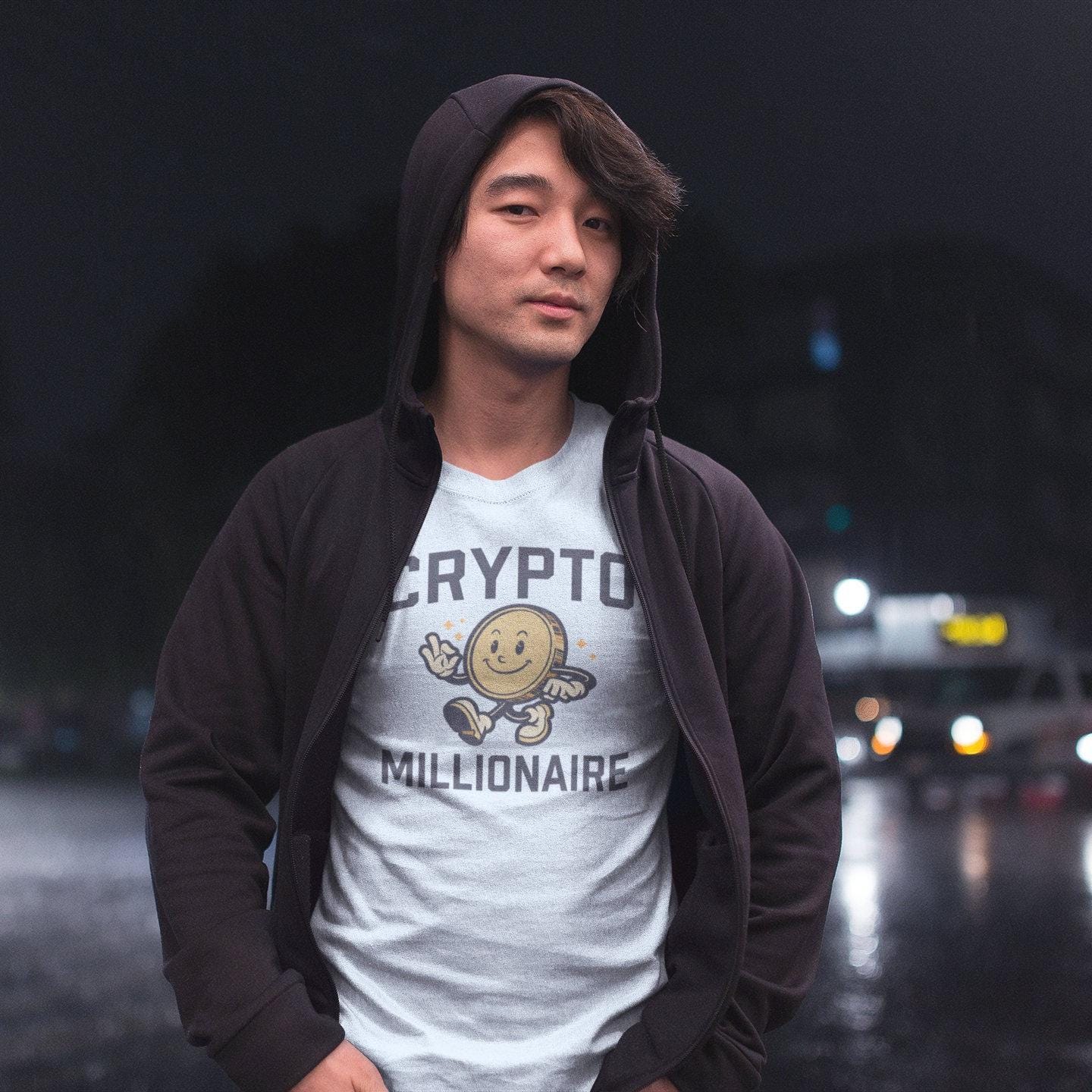 Crypto Millionaire T Shirt , Cryptocurrency Investor Gift , Blockchain Tee , Bitcoin Buyer Gift, Crypto Trader Design, Ethereum Apparel