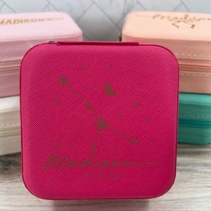 Portagioie piccolo con data di nascita del Cancro, regalo personalizzato con segno zodiacale, regalo per amanti dell'astrologia, regalo di compleanno celeste, idea regalo con oroscopo