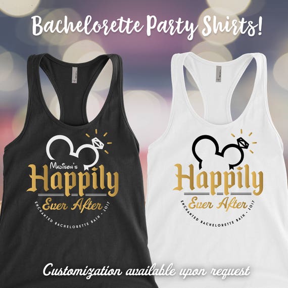 Disney Bachelorette Party Tank Top Happily Ever After Etsy Disney Bachelorette Party Tank Top Happily Ever After Etsy