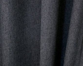 2er Set Schwarze Wollmischung Fischgrätvorhänge Warme Warme Dünne Wollvorhänge Wintervorhänge Wohnkultur Wohnzimmer Vorhang Schlafzimmer