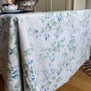 Tablecloth French Country Floral Washed Linen Shabby Chic Floral ...