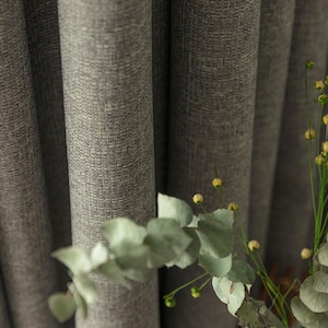 Brown Blackout Curtains Heavy Weight Minimalist Set of 2 Hotel Grade Look Window Drapery Nursery Bedroom Panels Insulating Custom Drapes