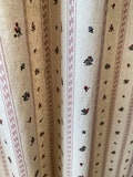 Linen Floral Curtains Dusty Pink Striped Modern Vintage Vibe Drapes Natural Shabby Chic Cottage House Bedroom Kids Room Window Panels product logo