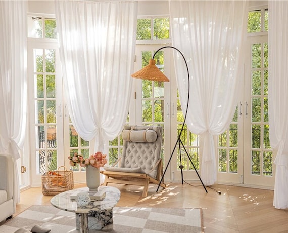 Sheer Linen Curtains, Pencil Pleat Curtain Panels, Lightweight Window  Curtains, Window Drapes, Linen Window Treatments -  Israel