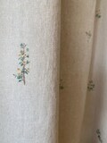Minimalist Floral Linen Curtains French Country Drapes Softened Retro Boho Curtain Panel Custom Living Room Bedroom Cafe Valances Set of 2 product logo