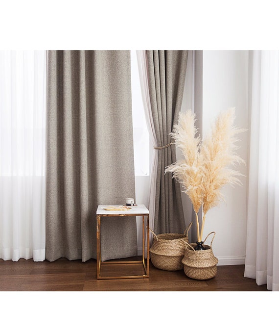 Heavy Weight Pair Of Blackout Curtains Dry Panel Warm