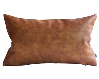 round leather throw pillows