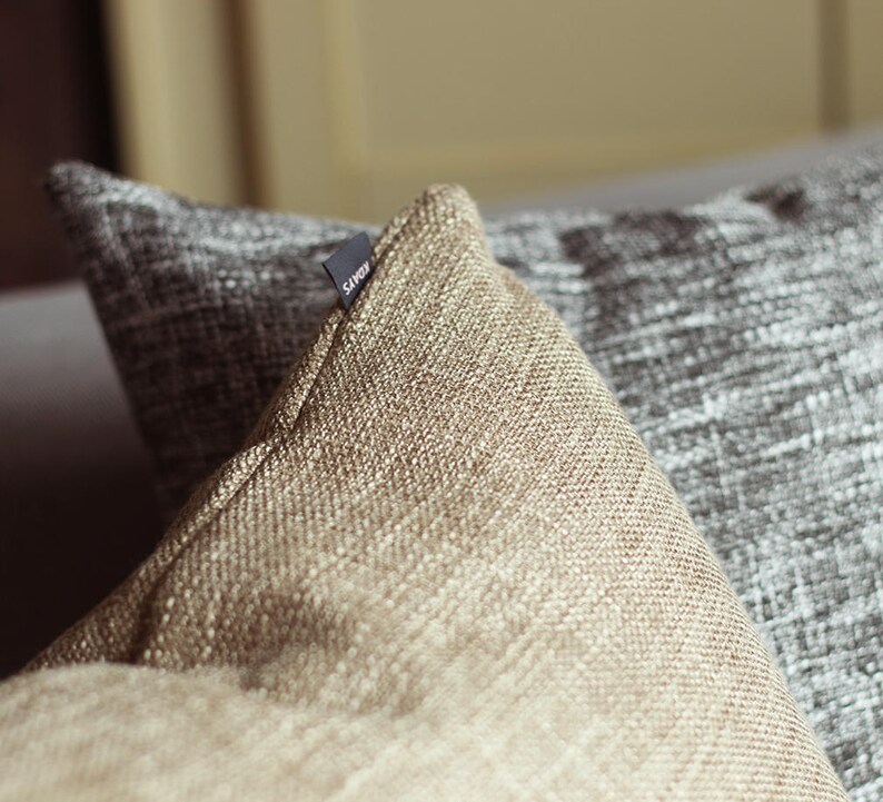Kdays Burlap Look Light Brown Pillow Kdays Burlap Look Light Brown Pillow