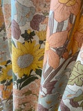 Linen Curtains Sunflower Floral Drapes Botanical Leaves Window Panel Cottage House Big Flower Pattern Drapes Living Room Drapery Set of 2 product logo