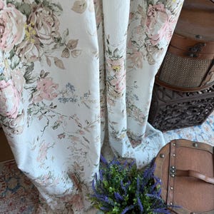 Romantische Rose Leinen Vorhänge Französisch Land Shabby Chic Cottage Fensterbehandlungen Benutzerdefinierte Drapierung Wohnzimmer Esszimmer Cafe Volants 2er Set
