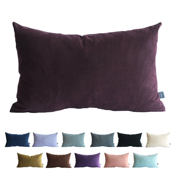 Kdays Faux Suede Pillow Cover 12x20 Inches Mauve Brown Etsy