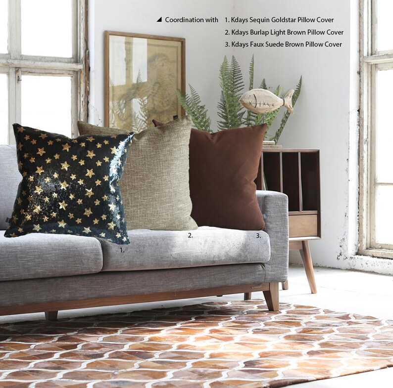 Kdays Burlap Look Light Brown Pillow Kdays Burlap Look Light Brown Pillow