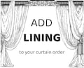 Add Curtain Lining Upgrade Blackout- Light Blocking 70-80 not 100%, Linen-blend Add Lining to Curtain Order Quantity of 1 is a PAIR product logo