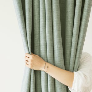 Pale Sage Green Minimalist Blackout Curtains Heavy Weight Nursery Bedroom Kids Room Drapery For Living Room Hotel Grade Look Panel Set of 2