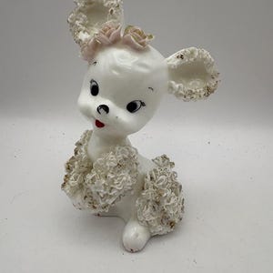 Vintage Arnart White Creation Ceramic Figure Figurine Mouse Spaghetti Japan
