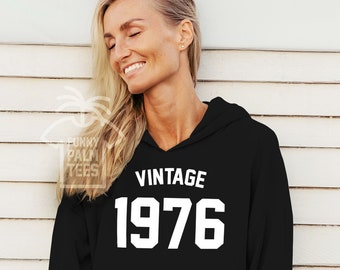 45th birthday hoodie 1976 birthday hoodie 45 birthday sweatshirt 45 birthday gift 45 birthday gift vintage 1976 hood 1976 gift 45th birthday
