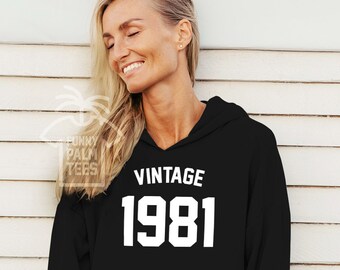 40 Geburtstag Hoodie 1981 Geburtstag Hoodie 40 Geburtstag Sweatshirt 40 Geburtstag Geschenk 40 Geburtstag Geschenk Vintage 1981 Haube 1981 Geschenk 40