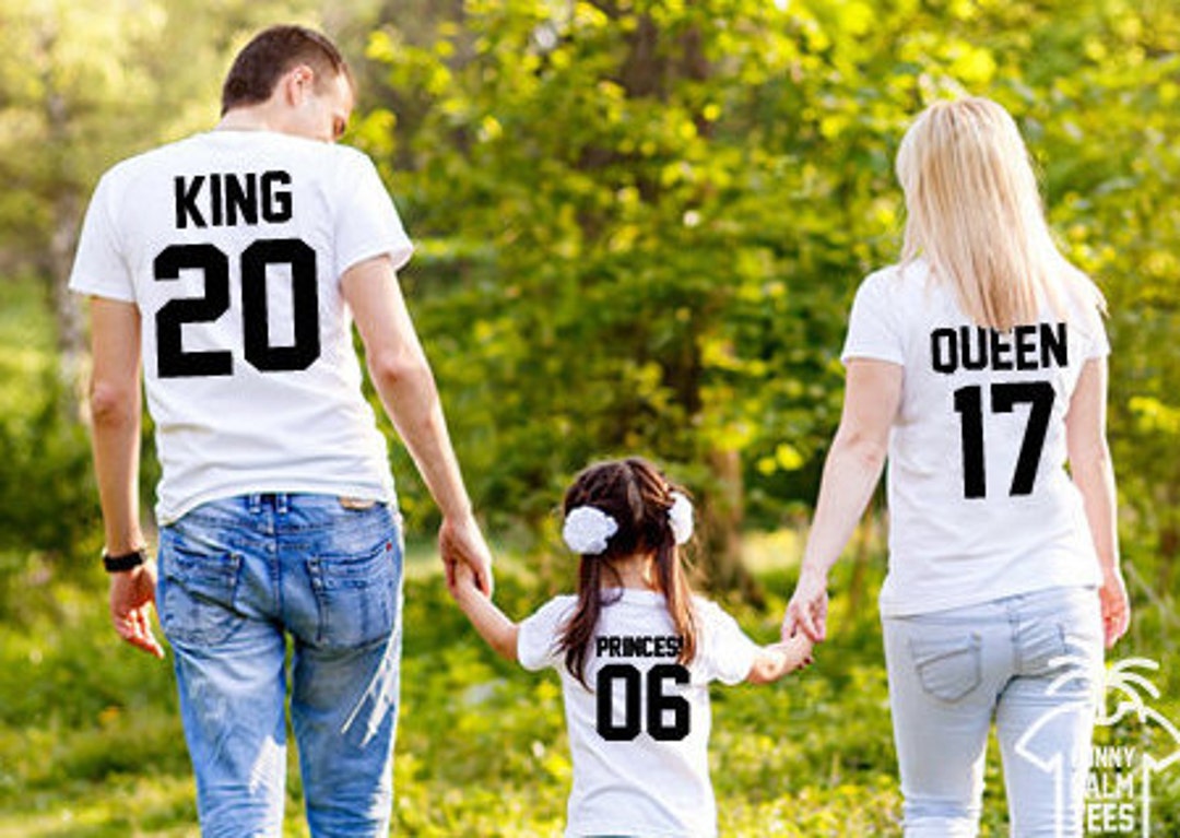 T-shirt King Queen Prince Princess Conjunto Família - Personalizei