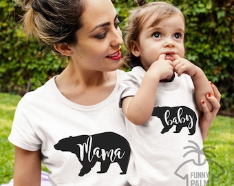 Matchande tröjor för mor och son, matchande tröjor för mor och dotter, kläder för mamma och jag, kläder för mor och dotter, mamma och bebis-tröjor