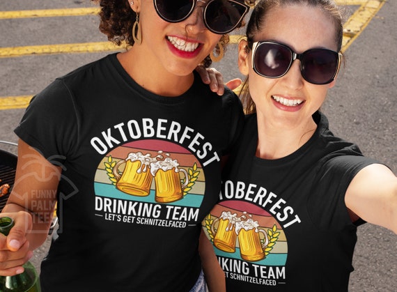 Oktoberfest shirt,oktoberfest tshirt,funny oktoberfest shirt,beer shirt,beer festival shirt,let's get schnitzel faced shirt,drinking team