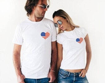 Independence day shirt 4th of july shirt made in usa shirt patriotic shirt women independece day shirts 4th of july shirts men couple shirt