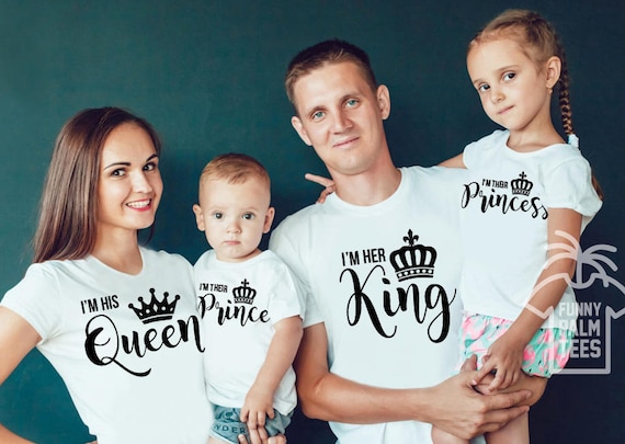 Prince Princess King Queen Crown Novelty T-Shirt Design Prince Princess King Queen Crown Novelty T-Shirt Design