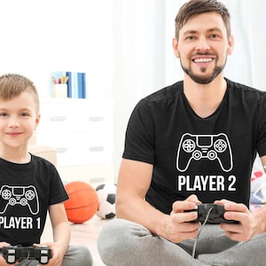 Papa und Sohn passende Hemden Papa und Sohn Hemden Vatertagsgeschenk Vater und Sohn passende Hemden Spieler Hemden passende Vater und Sohn