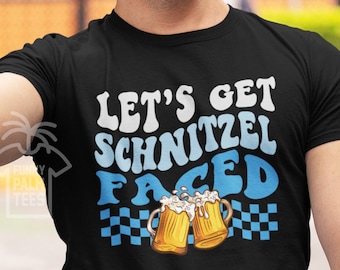 Oktoberfest shirt,oktoberfest tshirt,funny oktoberfest shirt,beer shirt,beer festival shirt,let's get schnitzel faced shirt,beer fest shirt