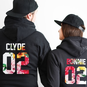 Paare Hoodies Paare Pullover Bonnie und Clyde Sweatshirts Bonnie und Clyde Hoodies Paar Sweatshirts Jahrestag Geschenk bonnie und Clyde