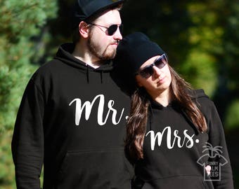 Mr and mrs hoodie mr and mrs hoodies mr and mrs sweatshirts couples hoodies couples matching hoodies hubby and wifey hoodie honeymoon hoodie