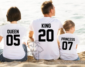 Family shirts King queen prince princess king and queen shirt family t shirts family outfit matching family shirts family gift shirts set