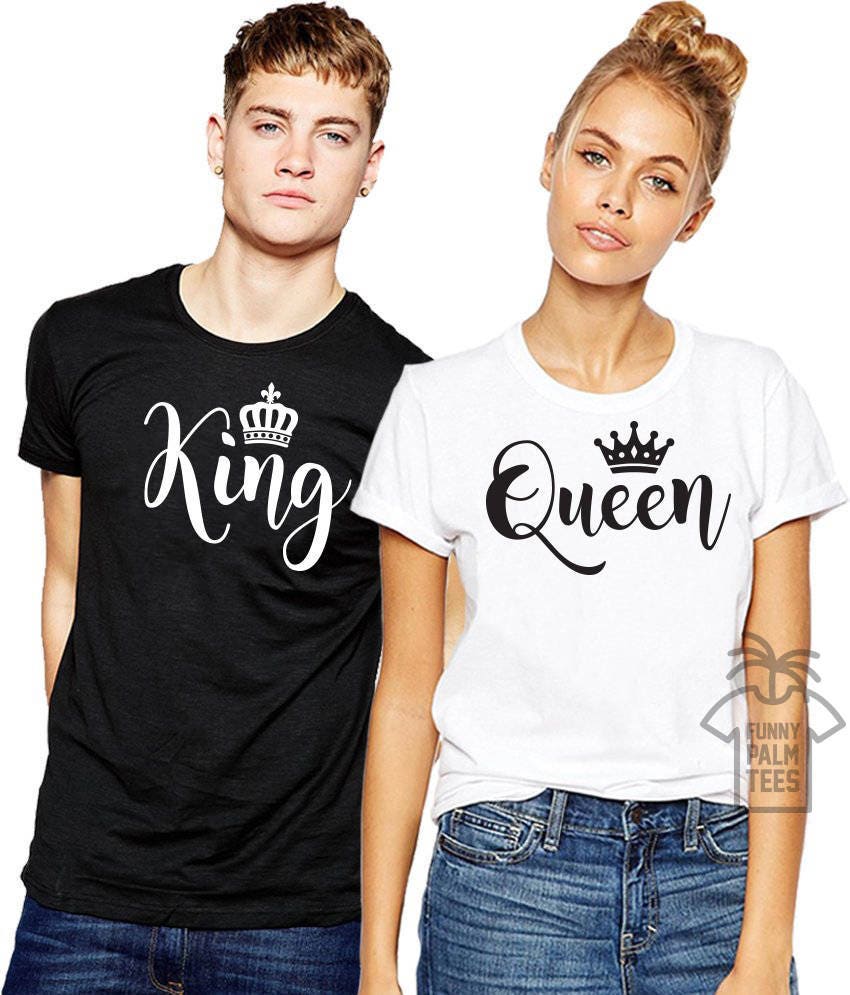 King and Queen Shirts T Shirt Couple Tees King Queen 01 - Etsy