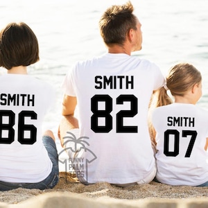 Custom family shirts custom family shirts with name and number custom number shirt custom family outfits custom family shirts personalized