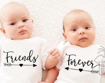 Twin onesies twin outfits twins onesies twin outfits twin baby gift baby shower gift twin baby gift twin shirt twin shirts twin funny twin
