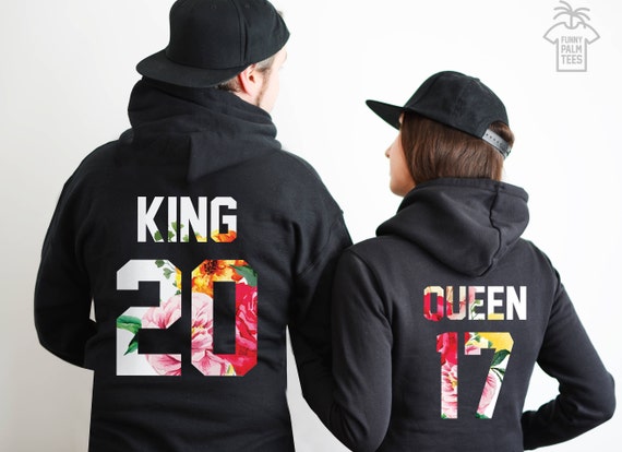 King Queen King and Queen Hoodies Couple Hoodies Couple -  Israel