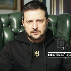 Zelensky Sweatshirt,bestickter Zelensky Pullover,Ukraine Hoodie,gestickter Hoodie,Ukraine Hoodie