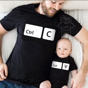 Vater und Sohn passende Shirts Papa und Sohn Shirts Papa und Tochter Shirts Vatertag Geschenk Vatertag Shirt Daddy und ich Copy Paste