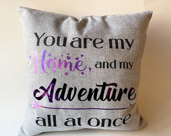 Mijn huis en avontuur gooi kussen