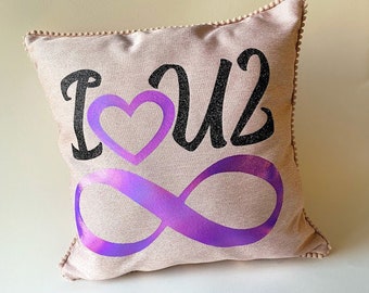 Love You To Infinity Throw Pillow