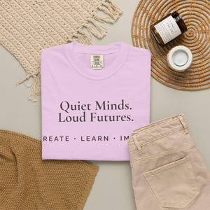 Quiet Minds Loud Futures T-Shirt, Gifted Kid Shirt, Music Science Art Tee, Creative Student Graphic Tee, Astronomy Piano Shirt image 13