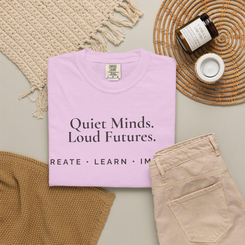 Quiet Minds Loud Futures T-Shirt, Gifted Kid Shirt, Music Science Art Tee, Creative Student Graphic Tee, Astronomy Piano Shirt image 13
