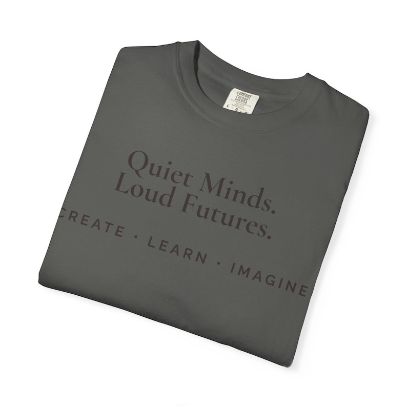 Quiet Minds Loud Futures T-Shirt, Gifted Kid Shirt, Music Science Art Tee, Creative Student Graphic Tee, Astronomy Piano Shirt image 7