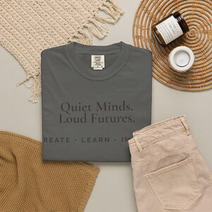 Quiet Minds Loud Futures T-Shirt, Gifted Kid Shirt, Music Science Art Tee, Creative Student Graphic Tee, Astronomy Piano Shirt image 11