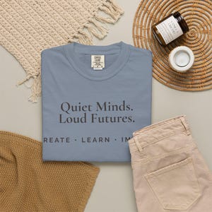 Quiet Minds Loud Futures T-Shirt, Gifted Kid Shirt, Music Science Art Tee, Creative Student Graphic Tee, Astronomy Piano Shirt image 10