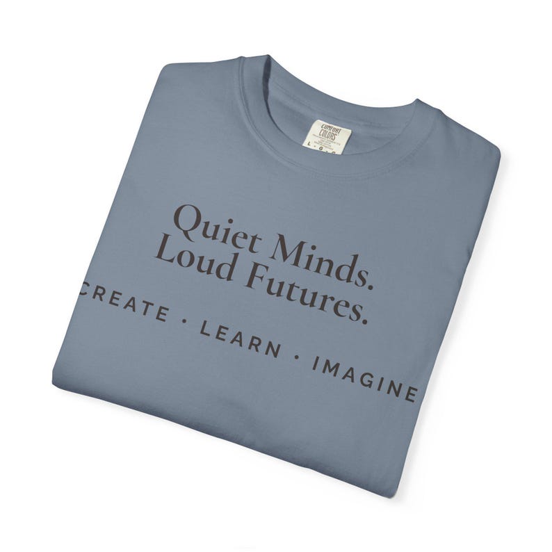 Quiet Minds Loud Futures T-Shirt, Gifted Kid Shirt, Music Science Art Tee, Creative Student Graphic Tee, Astronomy Piano Shirt image 5