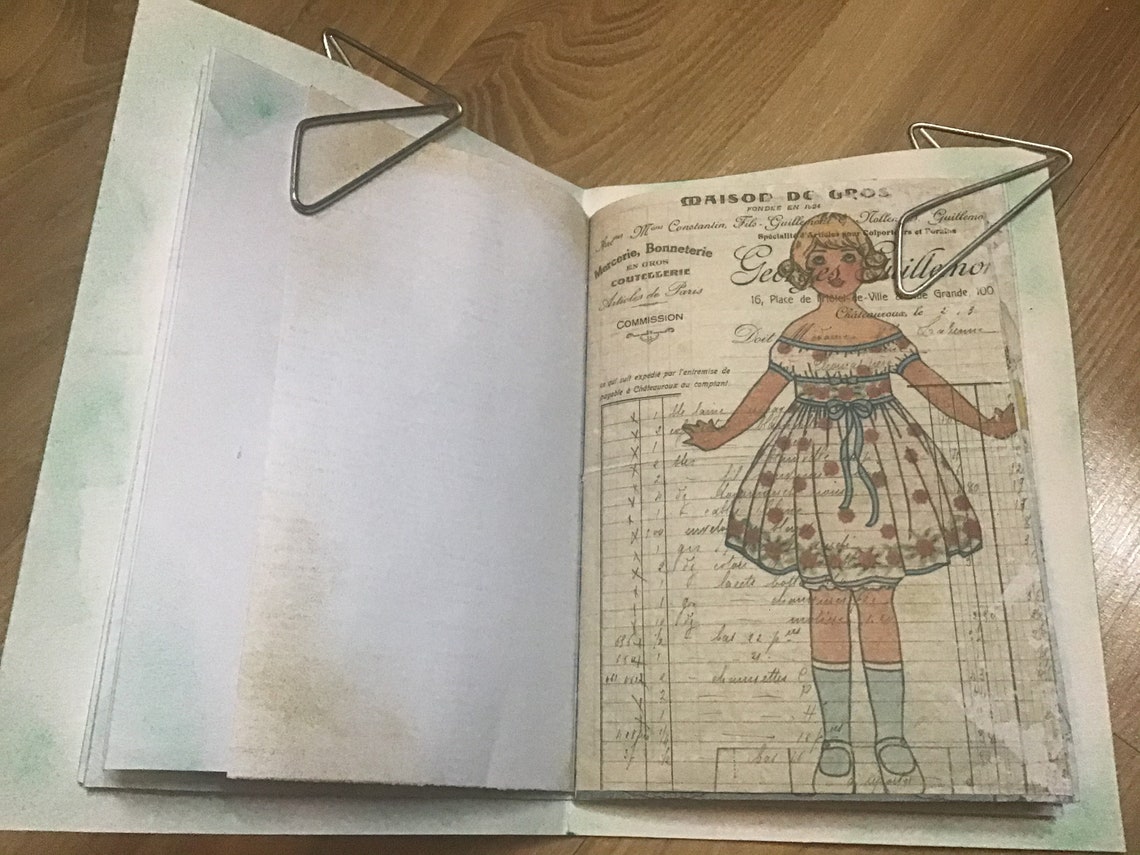 Paper doll junk journal paper doll journal paper doll Etsy