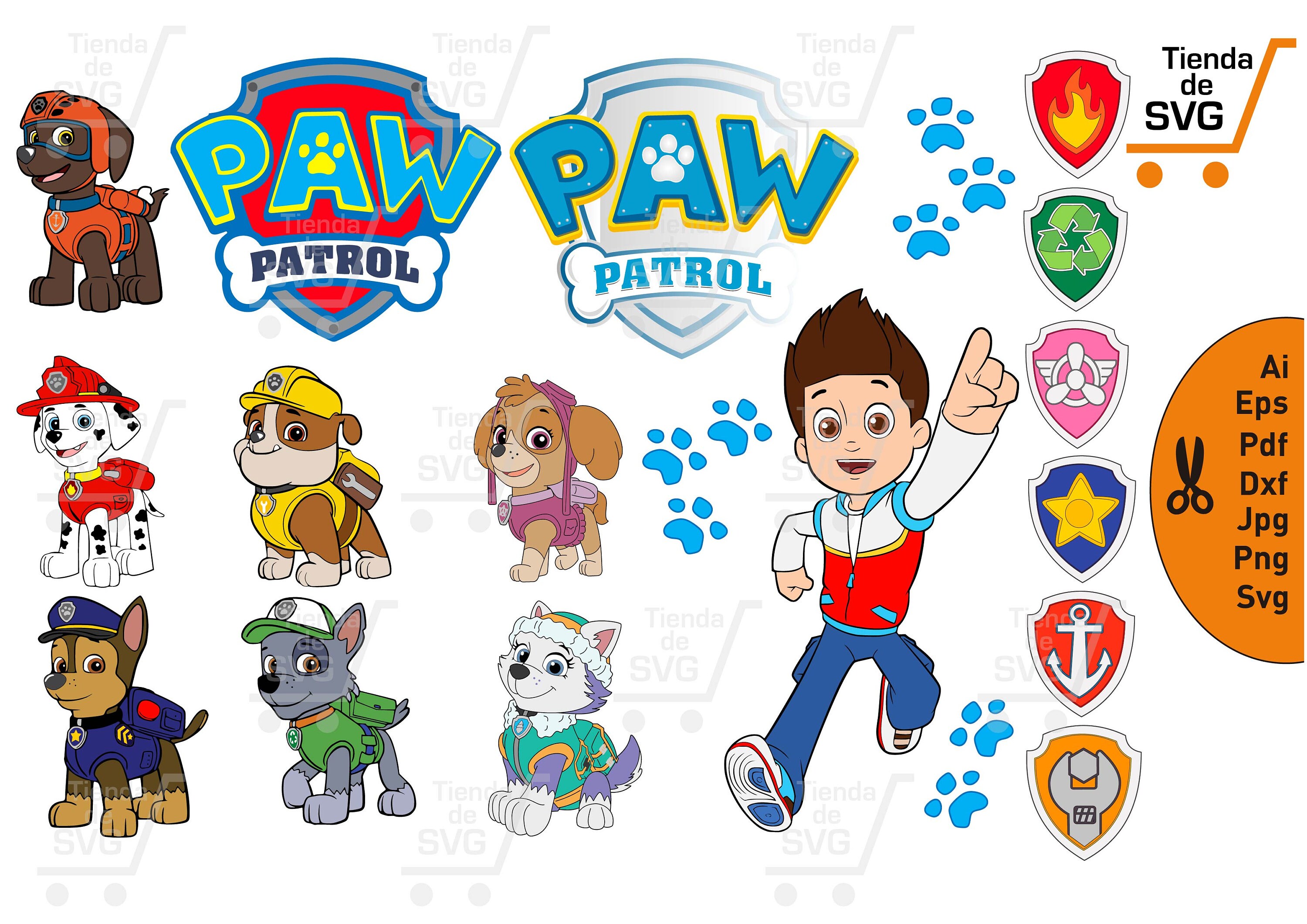 Free Paw Patrol Name Svg 186 SVG PNG EPS DXF File.