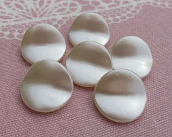 Botones de cristal vintage encerados en blanco de 23 mm, 13,5 mm y 11 mm, antiguos botones de colección de Neugablonz, artículo en stock.