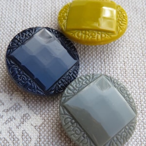 Large vintage glass knobs, 22 mm, old collector's knobs, unused stock, Neugablonz